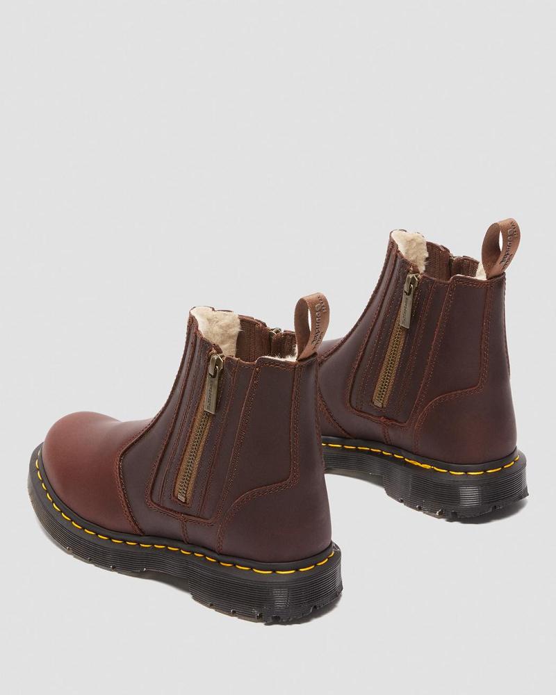 Botas De Trabajo Dr Martens 2976 DM's Wintergrip Zip Mujer Marrom | MX 400EBC